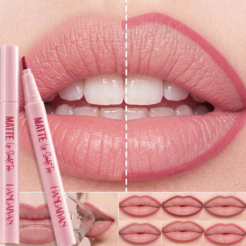 Beauty Linasi Makeup - 6色リップライナーペン、長持ち、防水防汗、発色が良い、色褪せない、リップコントゥアービューティーメイクアップ