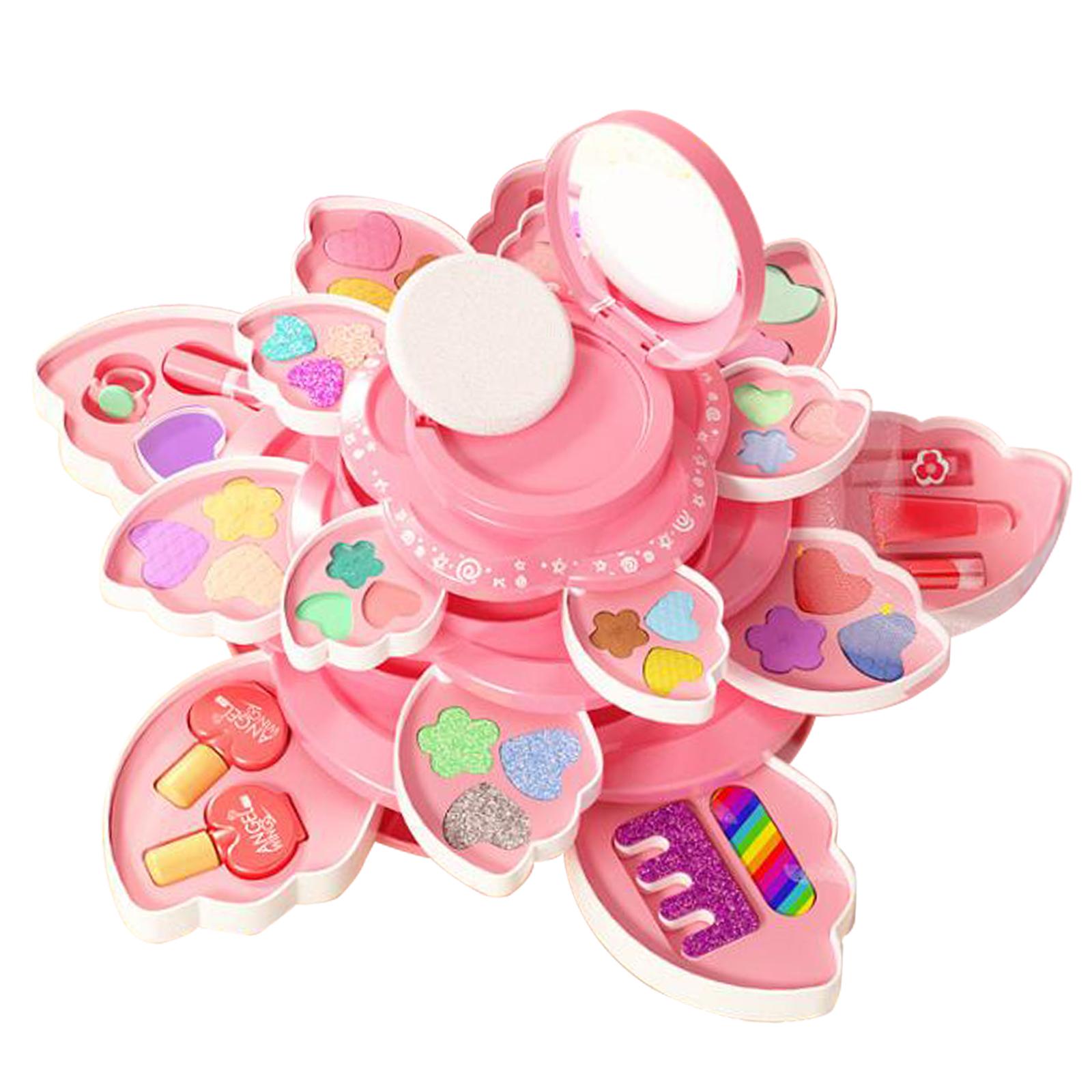 Beauty Makeup Vanity Set - ごっこ遊びメイクアップビューティーセット、子供用メイクアップ、メイクアップおもちゃセット、ポータブル、女の子向けメイクアップおもちゃ、3歳、4歳、5歳以上向けメイクアップおもちゃ