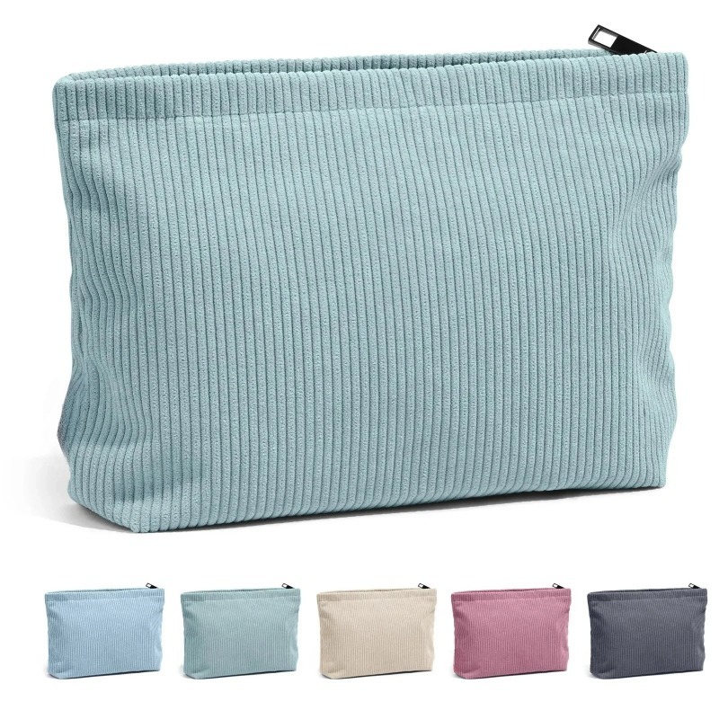 Beauty Preservation Makeup Bag - コーデュロイ旅行化粧品バッグポータブル化粧収納バッグ財布女性大容量ジッパーメイクアップオーガナイザー収納クラッチ