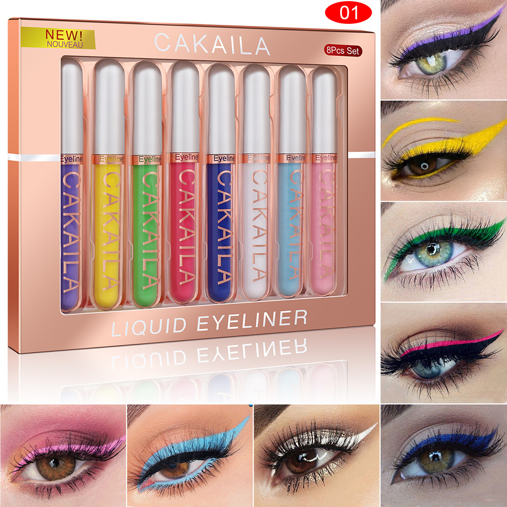 8 色セット防水アイライナーペン長持ちするグリッター & カ - Beauty Linasi Makeup のレビューと価格