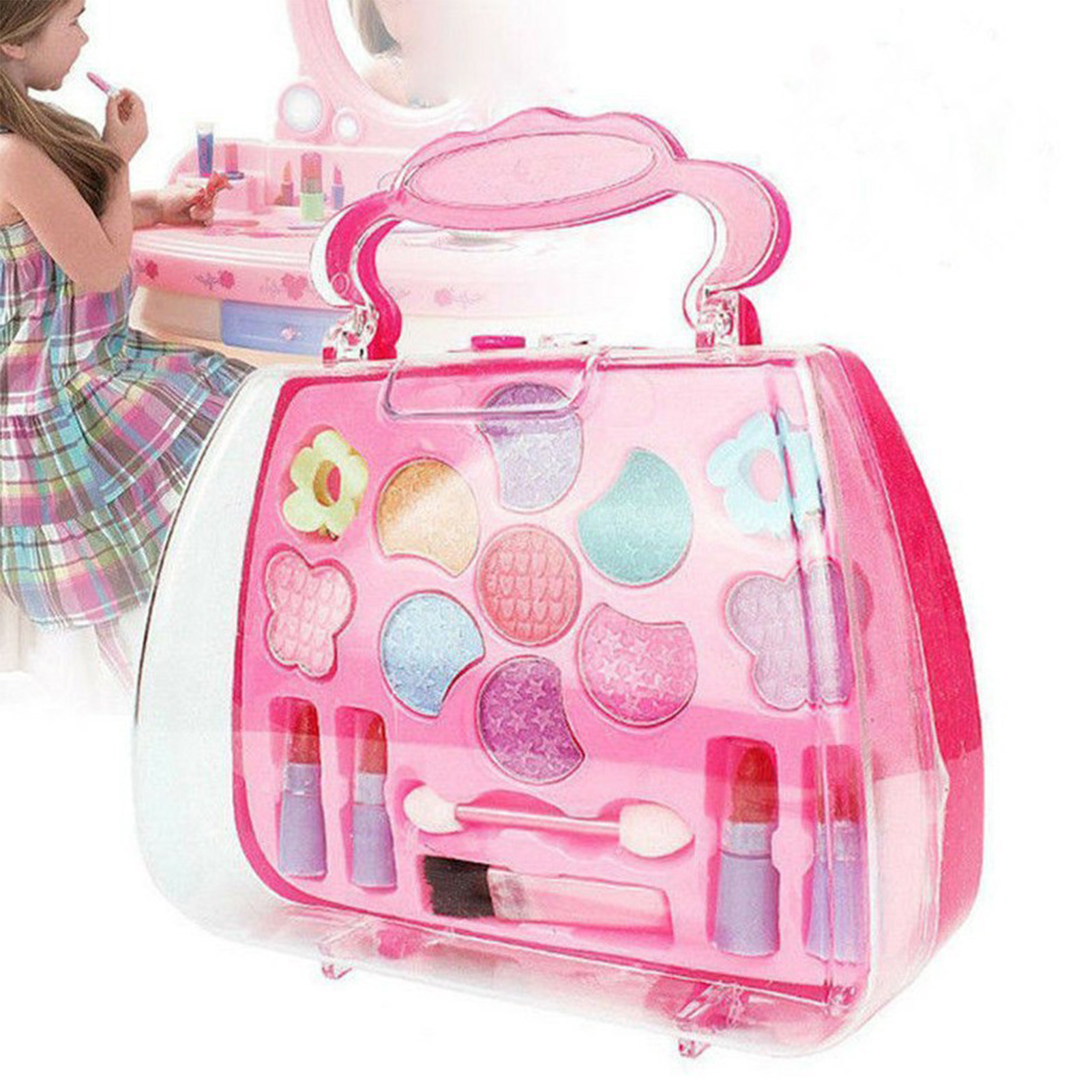 女の子向けメイクアップおもちゃ、子供用コスメセット、コスメケ - Beauty Makeup Kit For Kids のレビューと価格