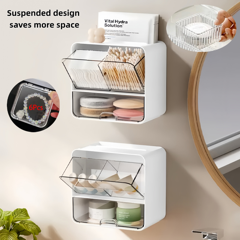 8点セット、壁掛け式とカウンター用の両用美容収納ラック1個、 - Beauty Makeup Vanity Set のレビューと価格