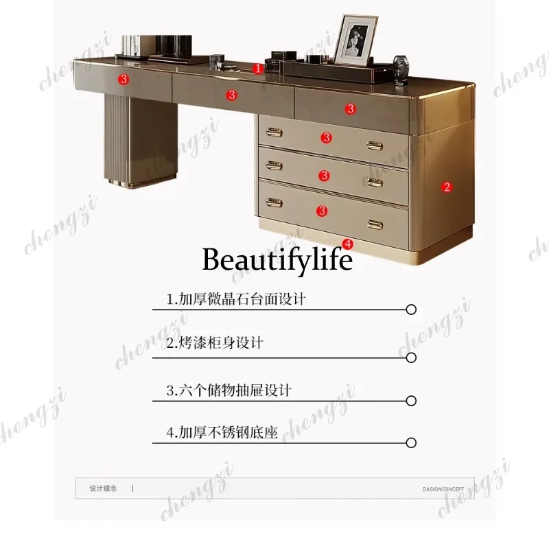 E182 フルセット木製化粧台北欧美的美容高級化粧台引き出し - Beauty Makeup Vanity Set のレビューと価格