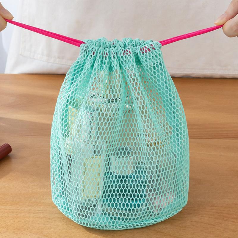 ナイロンメッシュ巾着収納ポーチ多目的トラベルバッグデジタル製 - Beauty Preservation Makeup Bag のレビューと価格