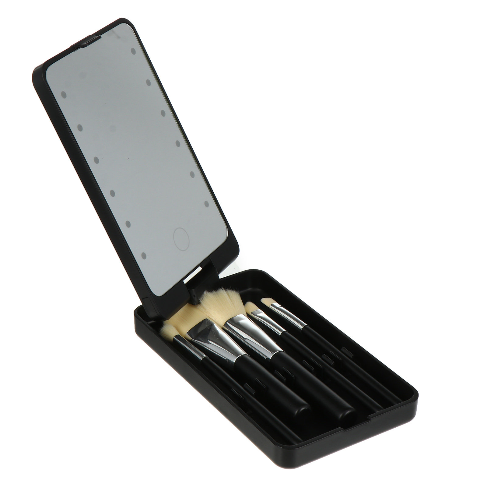 5個入りLEDライト付きメイクアップミラーセット、折りたたみ - Beauty Makeup Vanity Set のレビューと価格