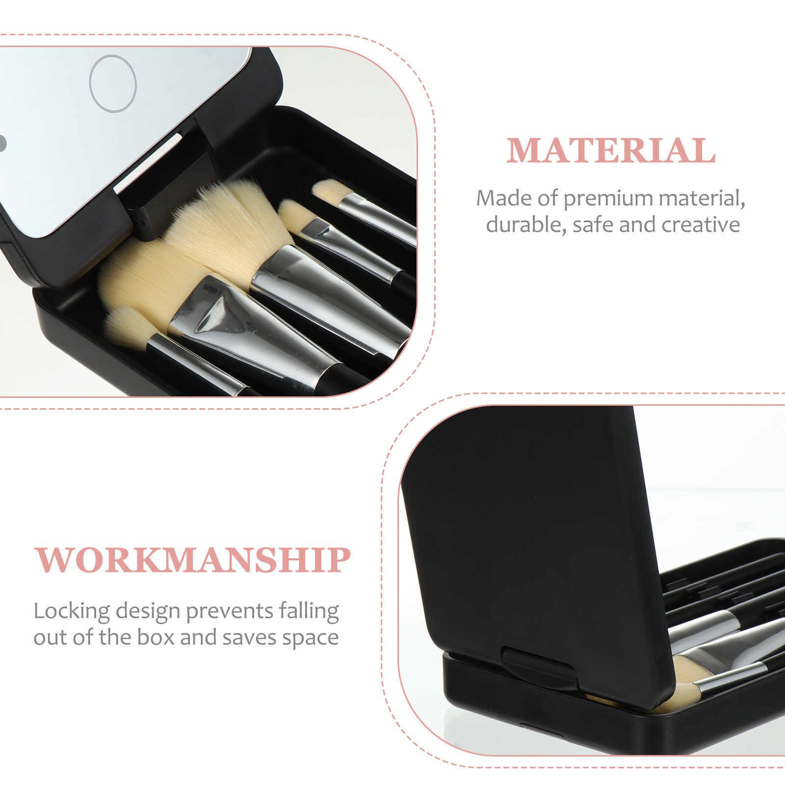 5個入りLEDライト付きメイクアップミラーセット、折りたたみ - Beauty Makeup Vanity Set のレビューと価格