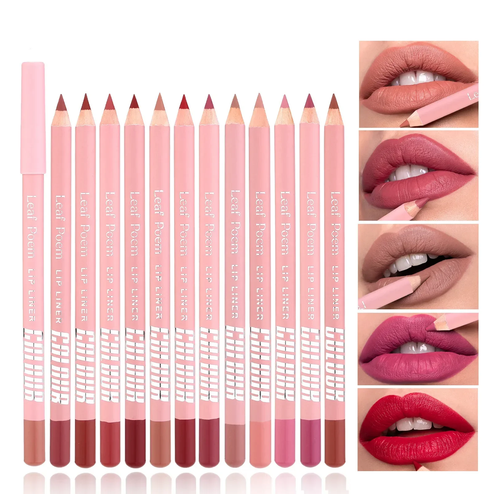 ヌードブラウンリップライナーペンシル口紅マットスムーズ防水リ - Beauty Linasi Makeup のレビューと価格