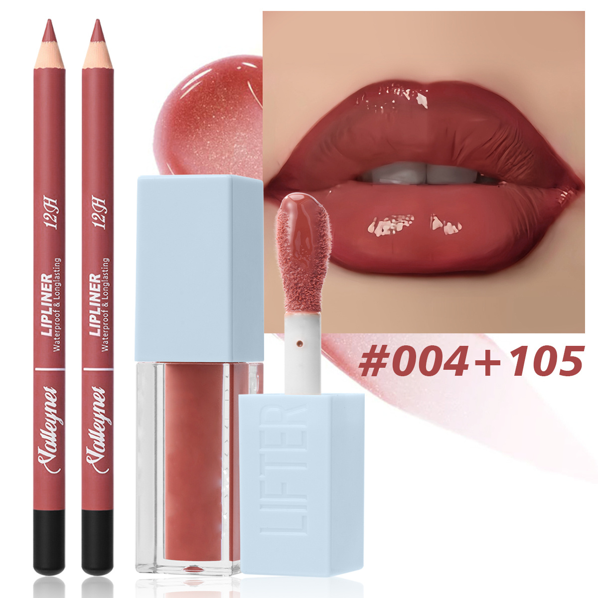 2 ピース/セット リップライナー + リップオイル マット - Beauty Linasi Makeup のレビューと価格