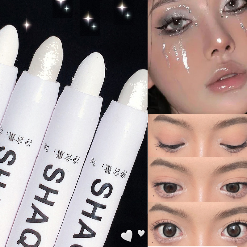 真珠光沢のあるマットホワイトアイシャドウアイライナーペンシル - Beauty Linasi Makeup のレビューと価格