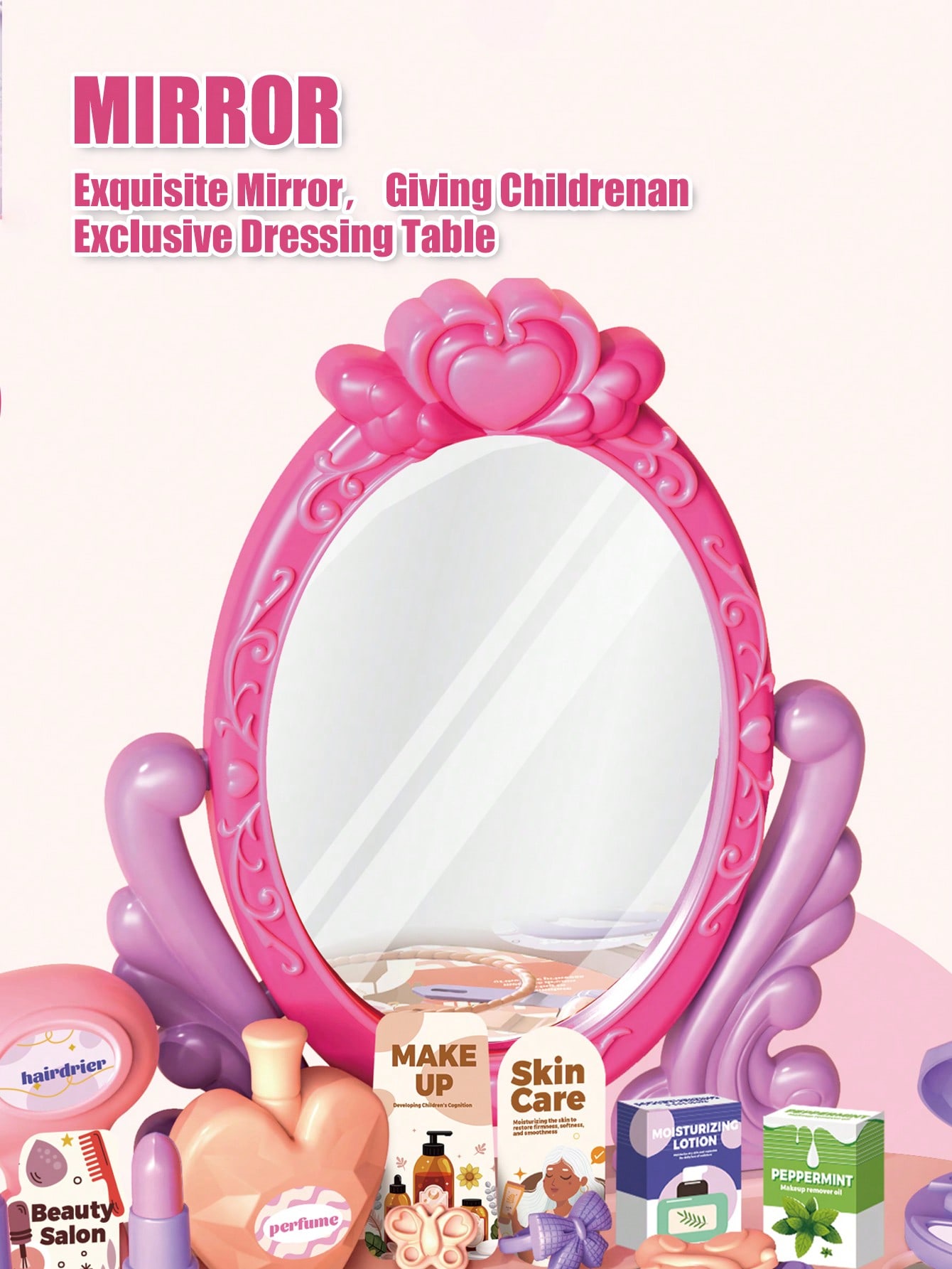 子供用プリンセスドレッシングテーブルおもちゃセット、鏡と30 - Beauty Makeup Kit For Kids のレビューと価格