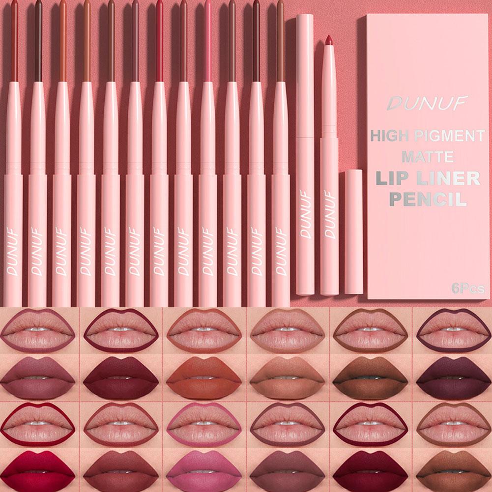 6色リップライナーペンセット、防水汗に強い、簡単に発色し、色 - Beauty Linasi Makeup のレビューと価格