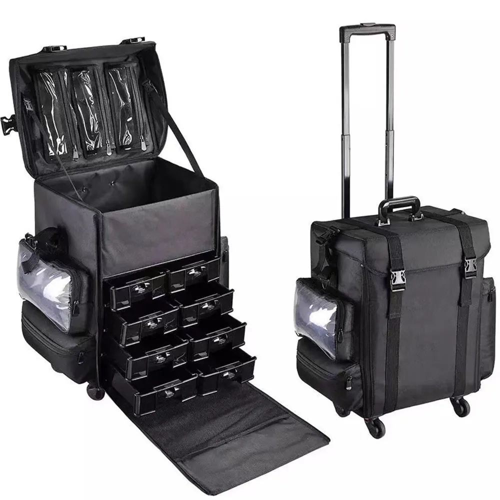 セット旅行化粧トロリーケーススーツケース化粧品メイクアップ収 - Beauty Makeup Vanity Set のレビューと価格